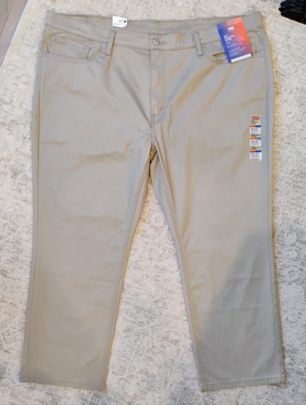 NWT 46x29 Levi's 541 Athletic Taper All Seasons Tech Khaki Jeans Big & Tall NEW